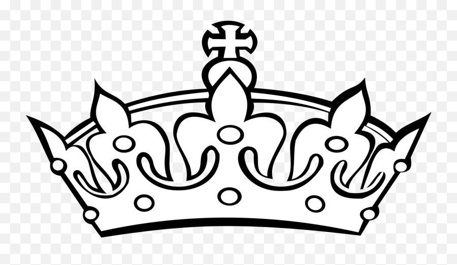 White Queen Crown Clipart Black - Crown Clipart Black And White Emoji,Crown Clipart