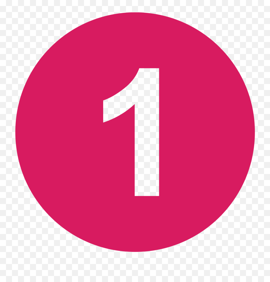 Eo Circle Pink Number - Pink Number 1 In Circle Emoji,Pink Circle Png