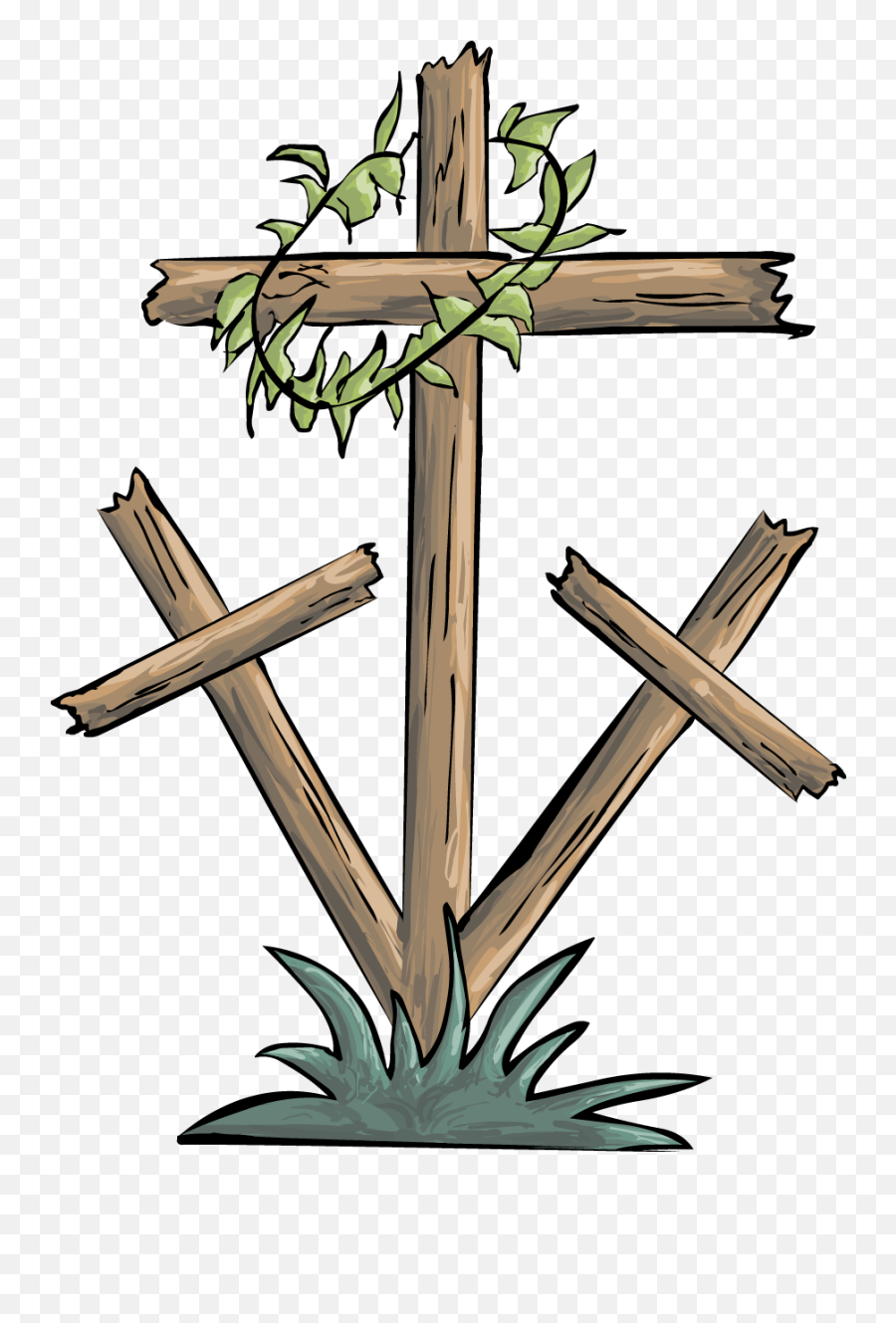 Christian Cross Crown - Good Friday Clipart Emoji,Cross Clipart