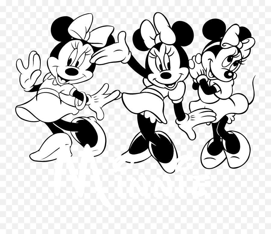 Minnie Logo Png Transparent Svg - Disney Characters Black And White Emoji,Minnie Logo