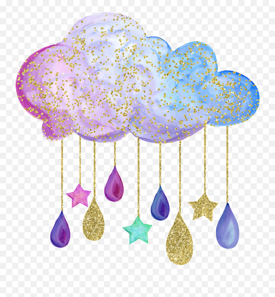 Download Hand Painted A Colorful Cloud Png Transparent Emoji,Clouds Png Transparent