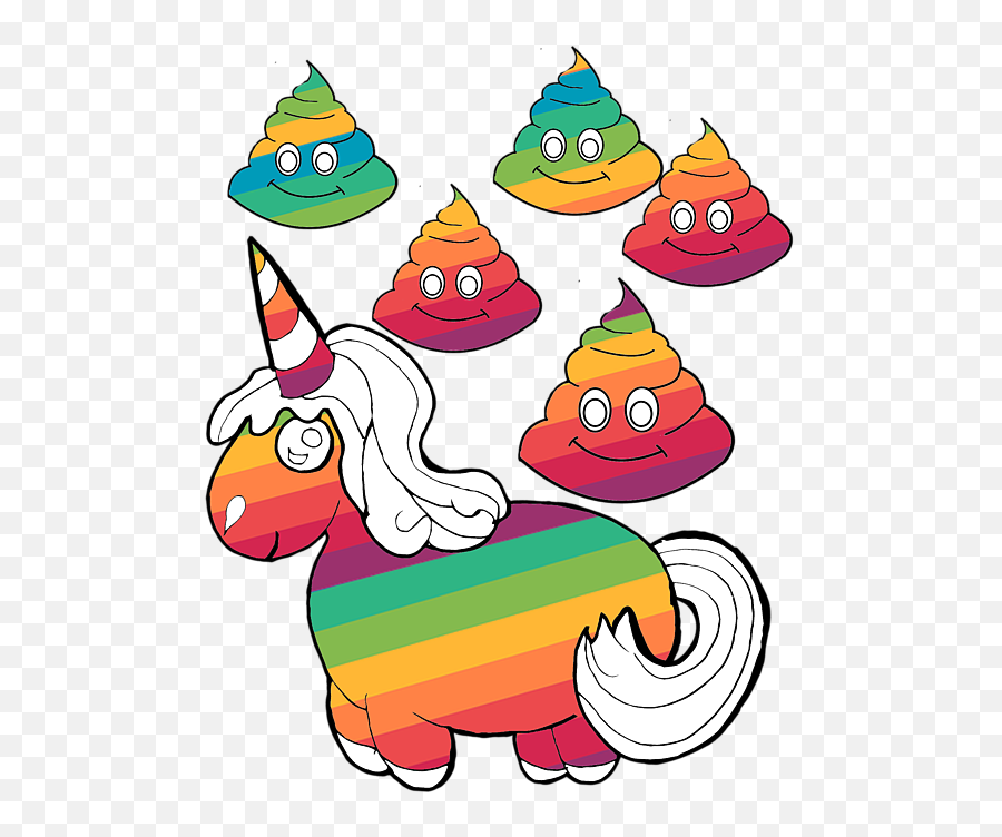 Rainbow Spiral Star Unicorn Design Poop Emoji Carry - All,Shit Emoji Png