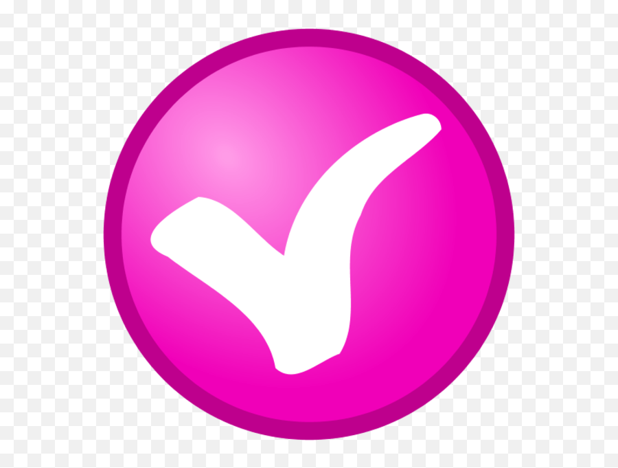 Check Mark In A Round Button Vector Clip Art - Clipartix Check Mark Pink Clipart Emoji,Check Clipart