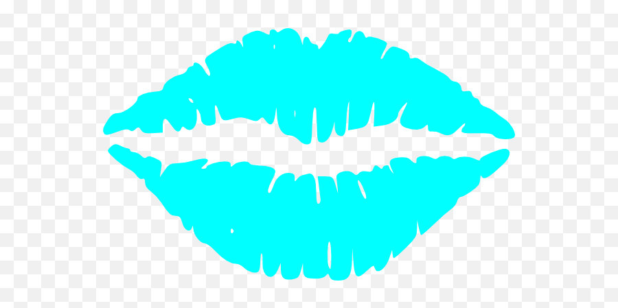 Blue Lips Clip Art At Clker - Lips Clipart Png Blue Emoji,Lip Clipart