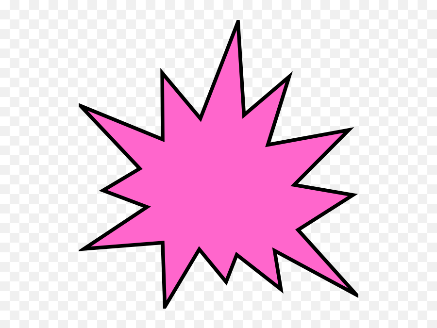 Pink Star Burst Clip Art At Clker - Pink Star Burst Png Emoji,Starburst Clipart