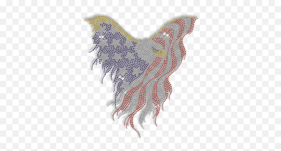Best Sparkle American Flag Pattern Eagle Iron On Transfer Design Emoji,American Flag Eagle Png