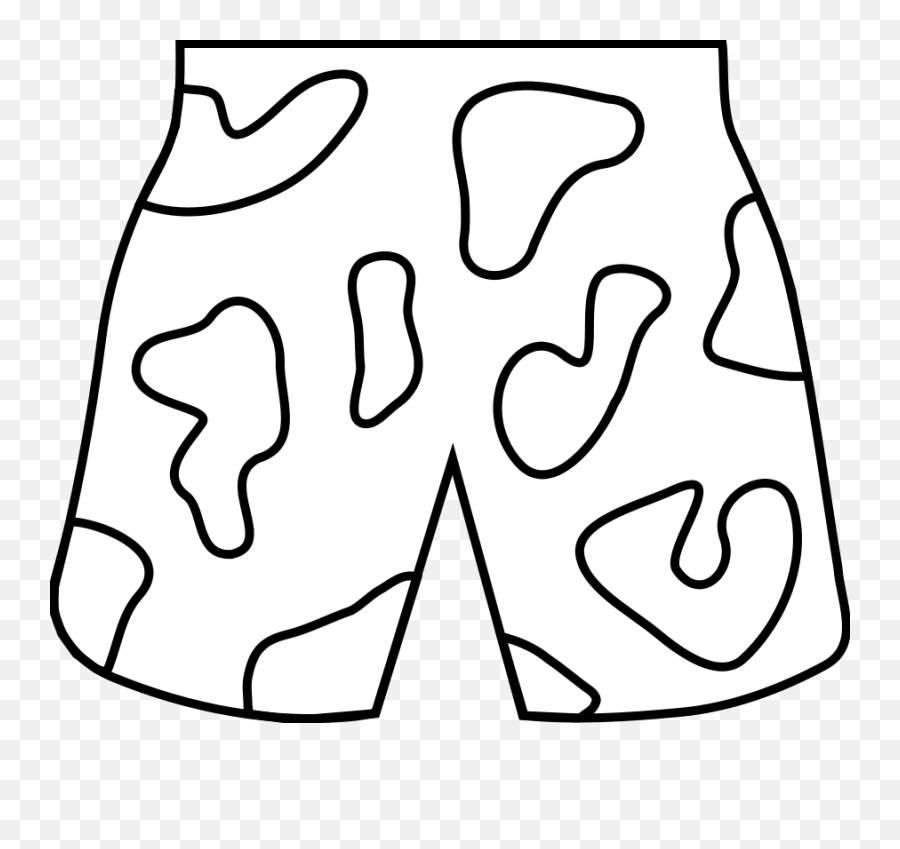 Clipart Of Hawaiian Swim Trunks - Shorts Vwctor Png Emoji,Swim Clipart