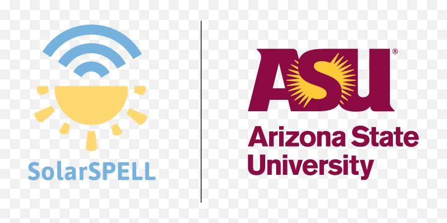 Solar Powered Educational Learning Library - Language Emoji,Arizona State Logo