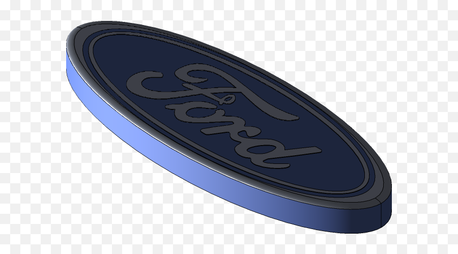 Ford Logo 3d Cad Model Library Grabcad - Solid Emoji,Ford Logo