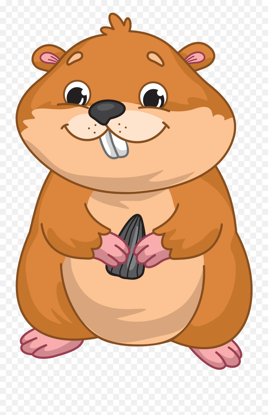 Hamster Holding Sunflower Seed Clipart - Imagenes De Hamster Animados Emoji,Hamster Clipart