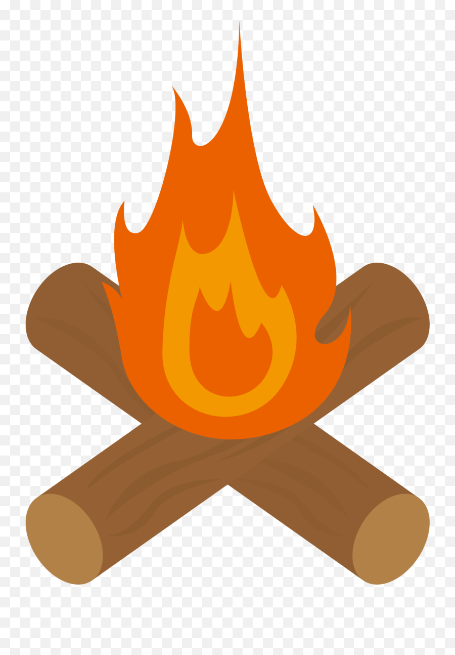 Bonfire Firewood Clip Art - A Bonfire Of Firewood Png Fire With Wood Clipart Emoji,Fire Emoji Transparent