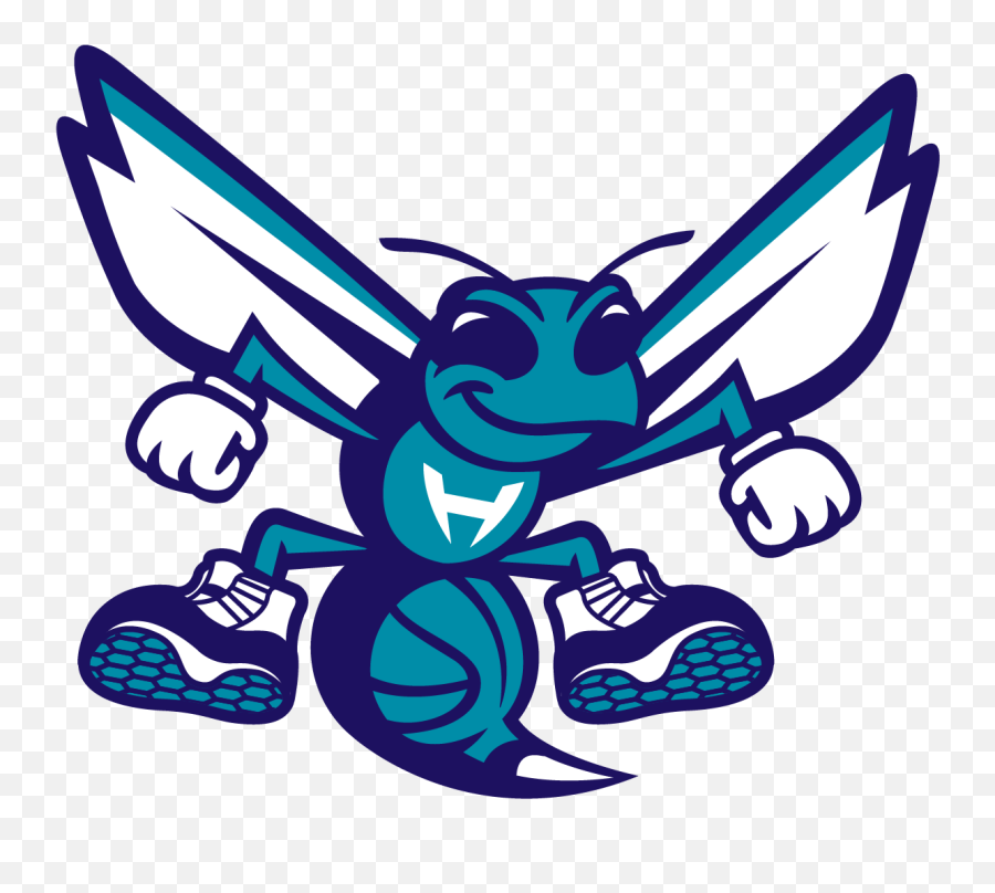 Orange And Blue Hornet Logo - Charlotte Hornets Mascot Logo Emoji,Hornet Logo