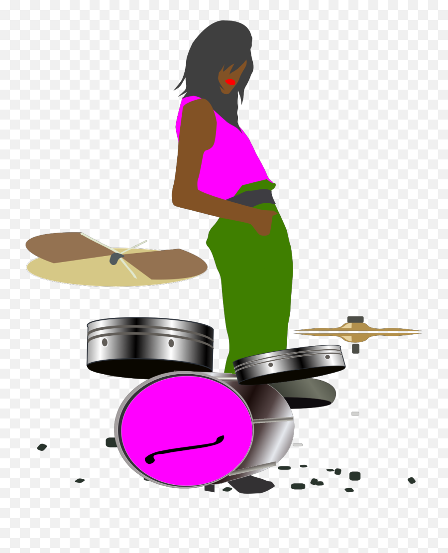 Black Girl With Drums Svg Vector Black Girl With Drums Clip Art - Percussionist Emoji,Black Girl Clipart