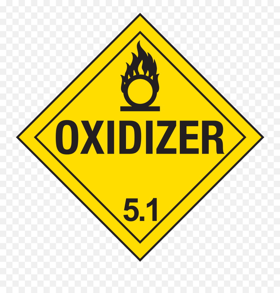Oxygen Class 2 Placard K5621 - Oxidizer Emoji,Hazmat Logo