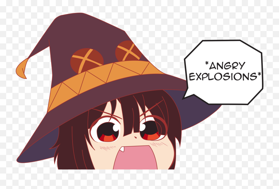 Angri Megumin Explosions - Explosion Megumin Meme Emoji,Megumin Png
