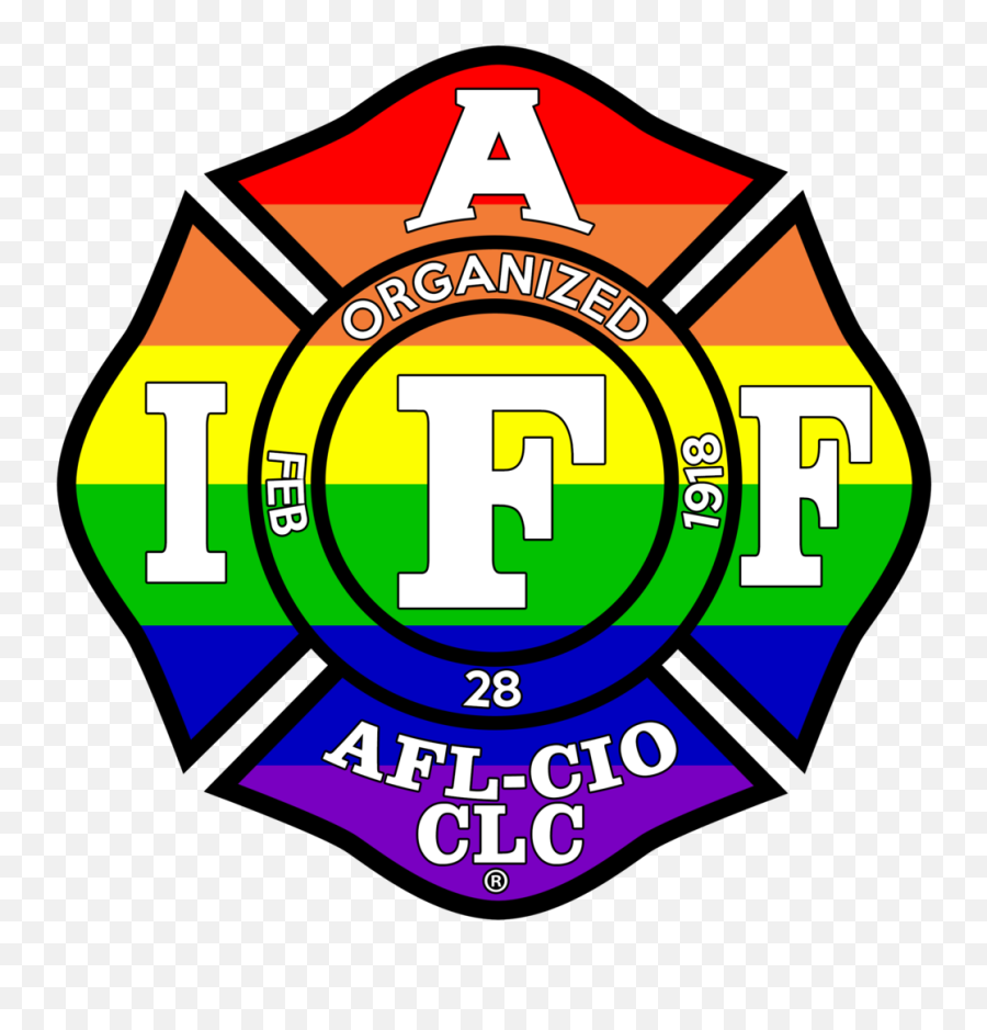 Original Rainbow Reflective Iaff Emoji,Iaff Logo