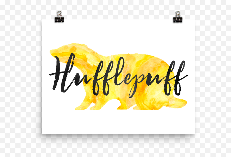 Hufflepuff Hogwarts House Pride Art Print U2013 Literary - Language Emoji,Hufflepuff Png