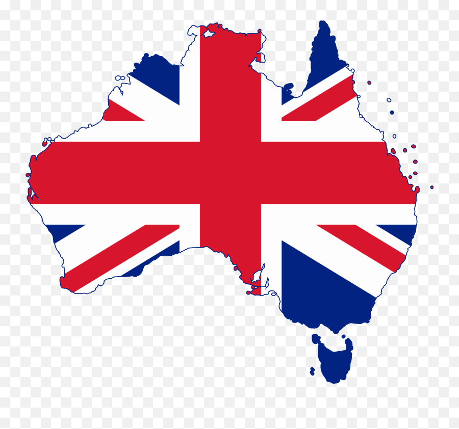Flag Map Of Australia - Union Jack Flag Emoji,Australia Flag Png
