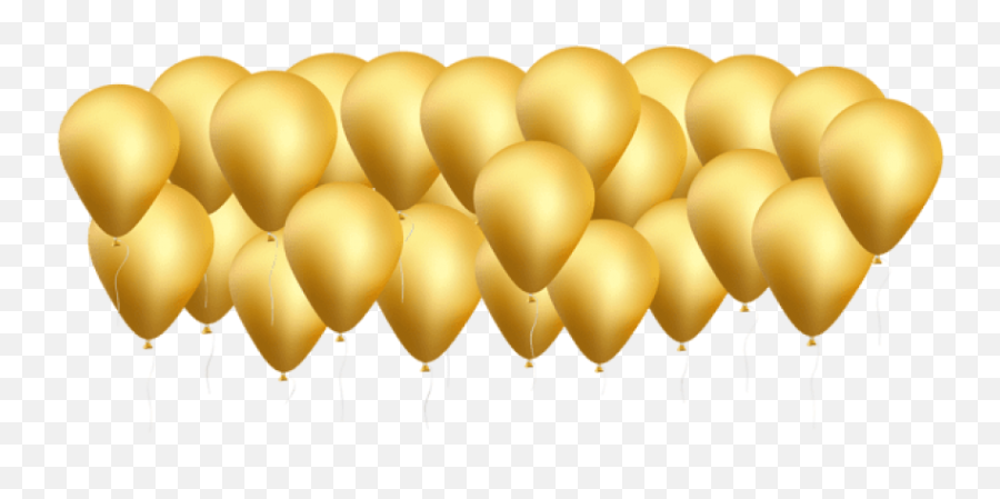 Free Png Download Gold Balloons Png - Png Transparent Golden Balloons Emoji,Balloons Transparent Background