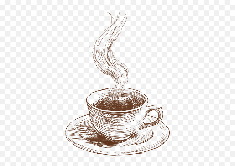 Download 1977 Excelso Coffee U0026 Tea - Cup Coffee Coffee Png Coffee Sketch Png Emoji,Coffee Png