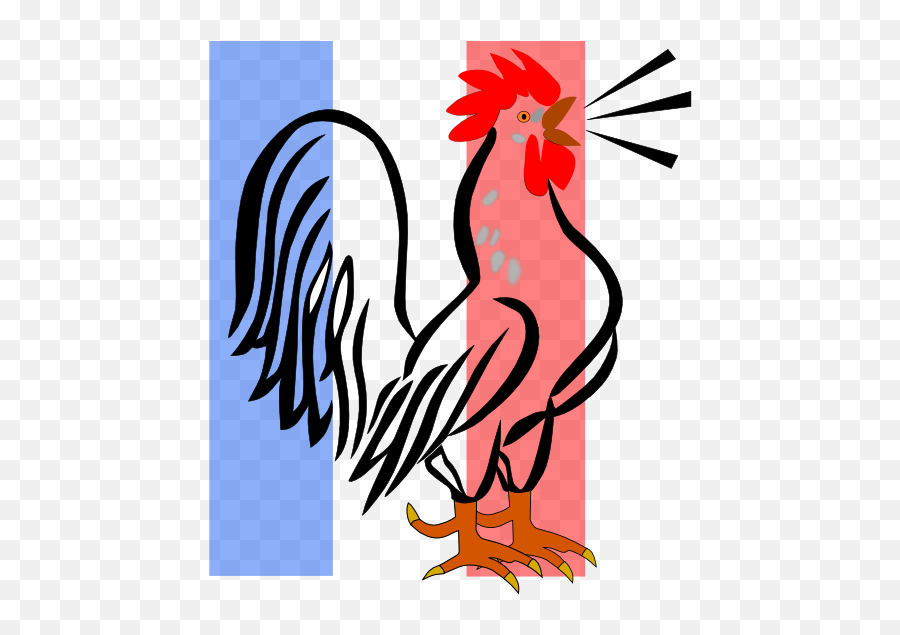 Frenchcock Clip Art - Rooster Clipart Black And White Black And White Rooster Transparent Emoji,Rooster Clipart