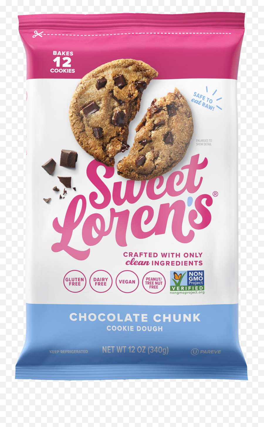 Sweet Lorenu0027s Chocolate Chunk 12oz Cookie Dough Emoji,Cookies Transparent