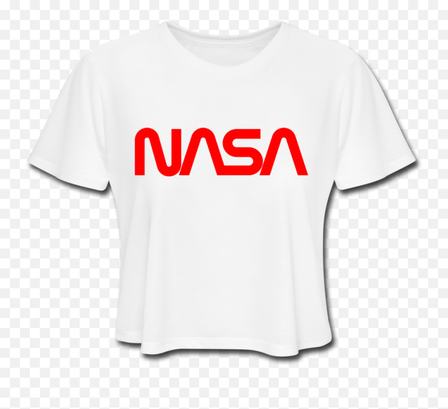 Nasa Insignia Worm Logo Womenu0027s Cropped T - Shirt Emoji,Insignia Logo