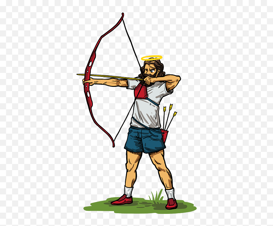 Cool Jesus Archery Gift Idea Beach Towel For Sale By J M Emoji,Bow And Arrow Transparent Background