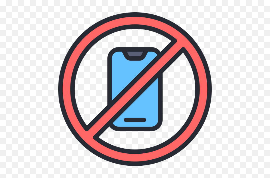 No Phone Icon Of Colored Outline Style - Available In Svg Illustration Emoji,Phone Icon Png
