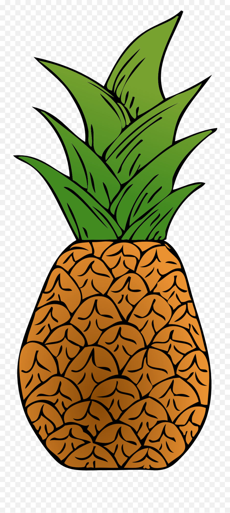 Exotic Fresh Pineapple Clipart Free Image - Pineapple Clip Art Emoji,Pineapple Clipart
