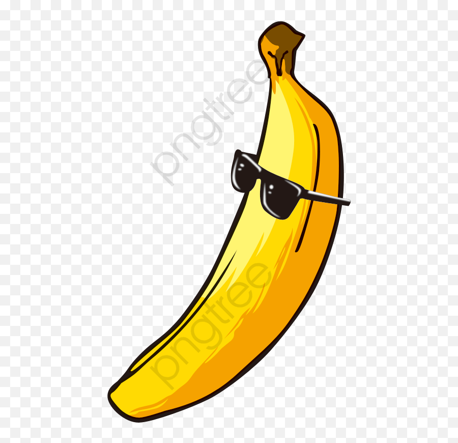 Banana Png Clipart - Cartoon Banana With Sunglasses Cartoon Banana Png Emoji,Banana Transparent