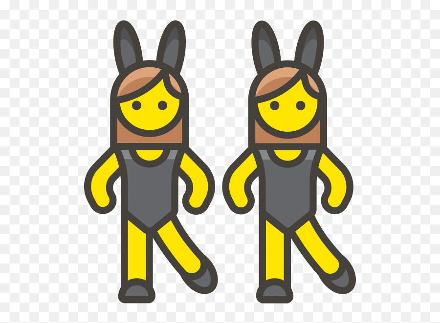Ears Png - Woman With Bunny Ears Emoji Cartoon 1423374 Man In Bunny Ears Cartoon,Bunny Ears Png