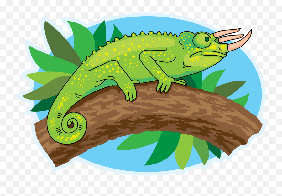 Trioceros Chameleon Clipart Emoji,Chameleon Clipart