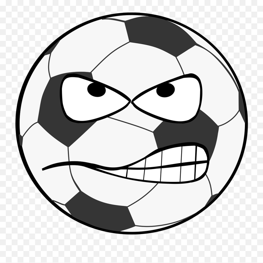 Football Clip Art Smiley Evil Flank - Soccer Clip Art Emoji,Soccer Goal Clipart
