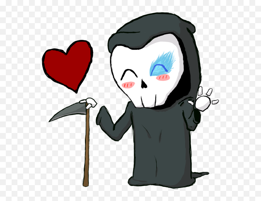 Download Chibi Grim Reaper By Heimaokitty - D5sekc6 Grim Death Fun Emoji,Dark Souls You Died Transparent