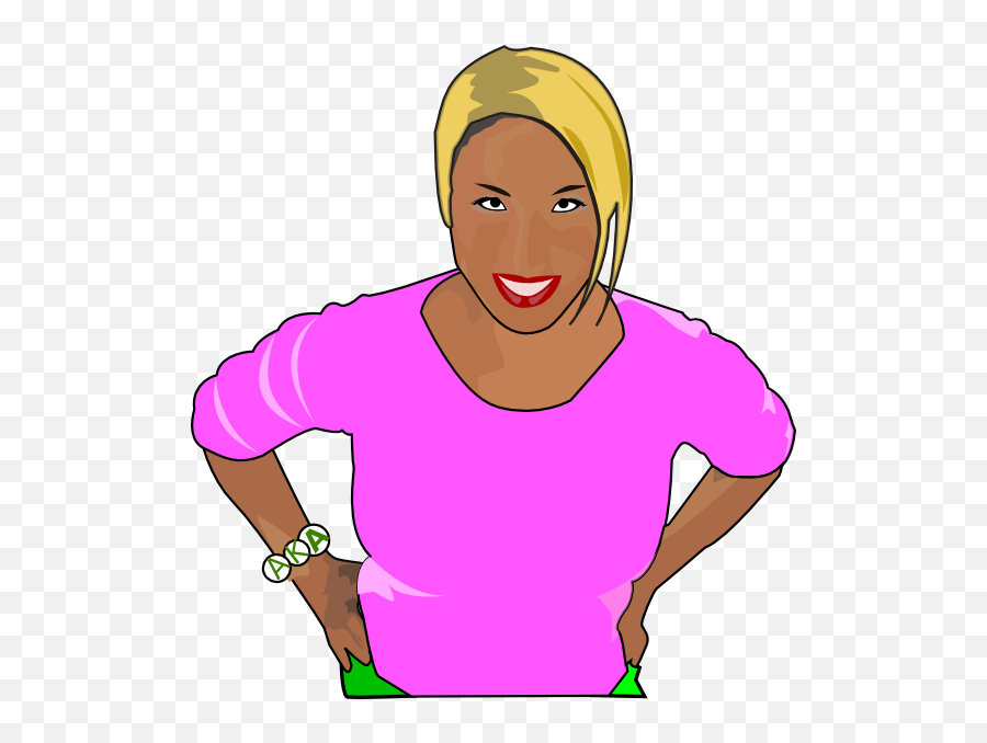 Woman In Pink T - Woman Owith Pink Shirt Clipart Emoji,T-shirt Clipart