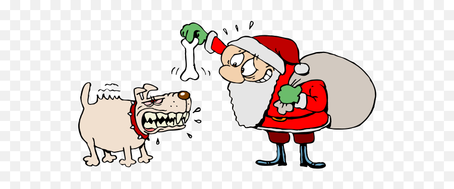 Santa And Dog Clipart - Clip Art Emoji,Christmas Dog Clipart