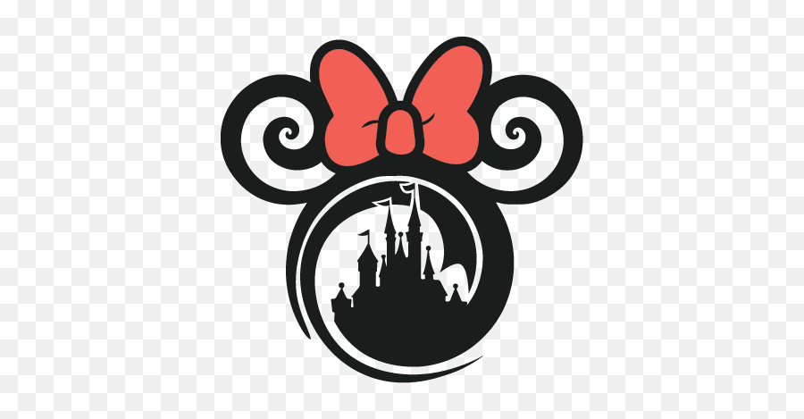 Pin On Disney Svg - Disney Castle Decal Emoji,Minnie Mouse Clipart Black And White