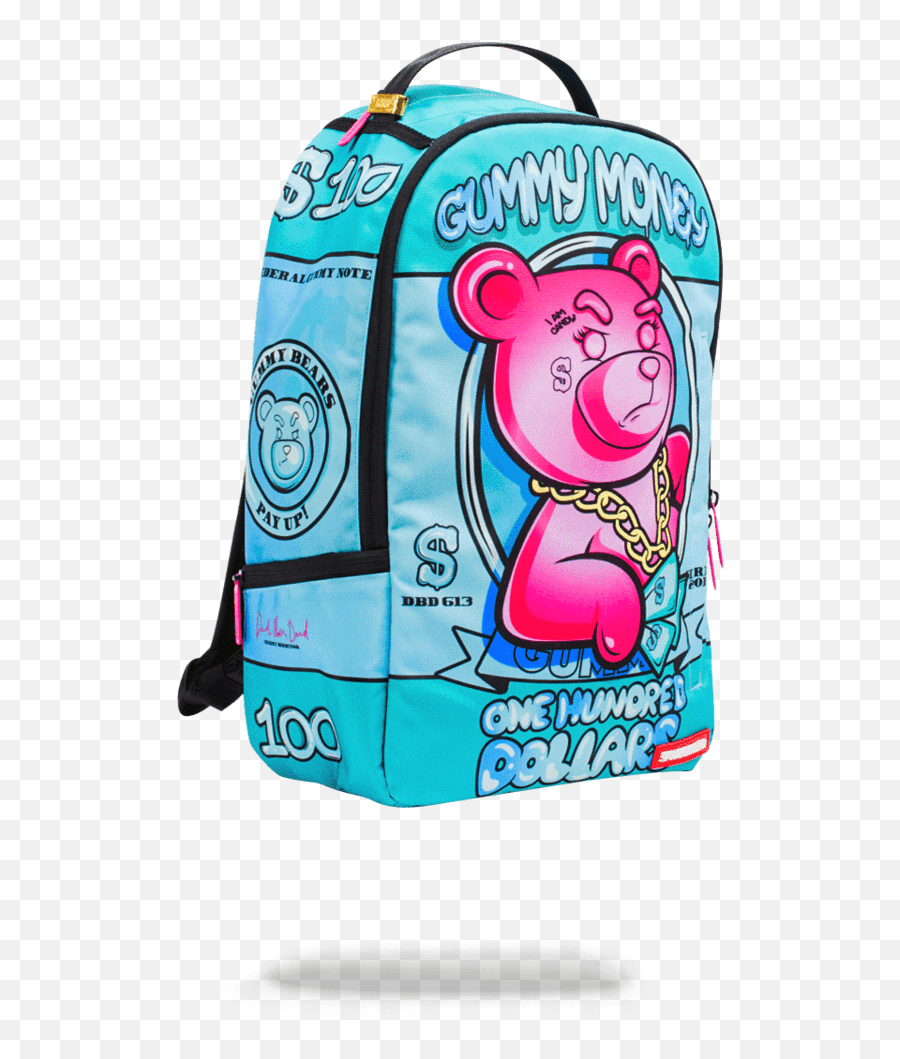 Sprayground - Pink Gummy Money Backpack Bags Money Bag Sprayground Gummy Money Emoji,Money Bags Png