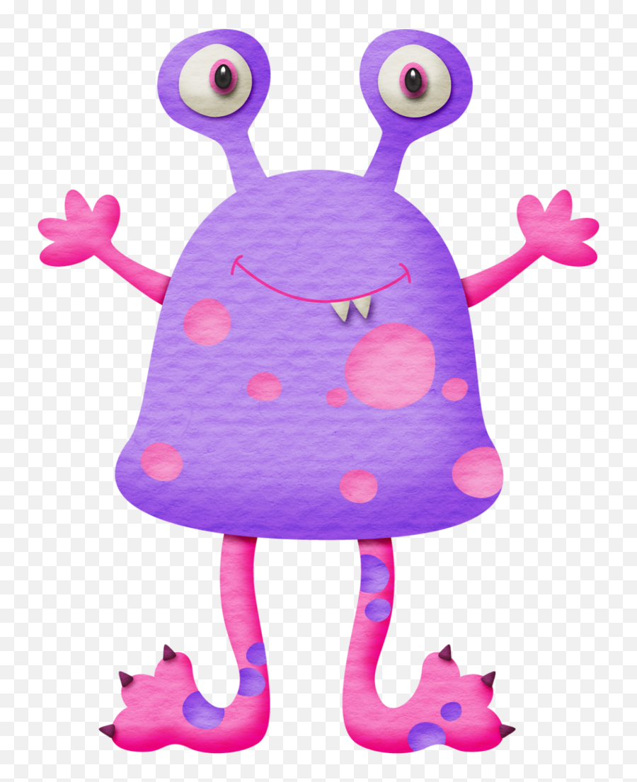 Monster Clipart - Transparent Png Original Size Png Divertidos Monstruos Para Niños Emoji,Transparent Monster