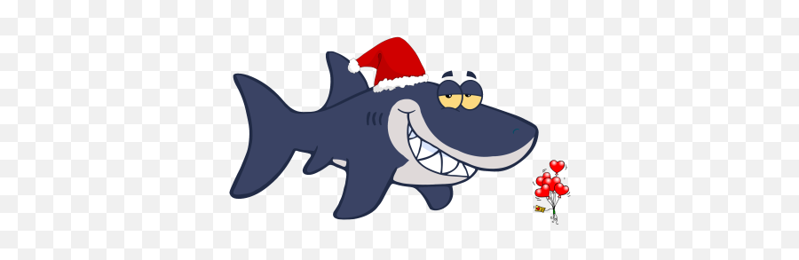 Sexy Santa Shark Clip Art At Clker Emoji,Sharks Clipart