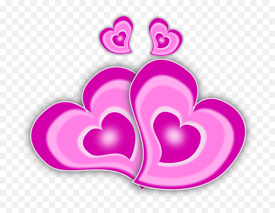 Two Pink Loving Hearts Clipart Free Download Transparent Emoji,Two Hearts Clipart