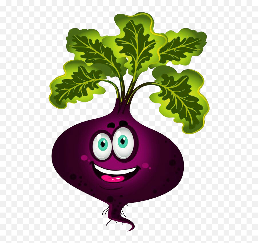 Cute Cartoon Beetroot Vegetable Clipart Png - Free Clipart Emoji,Beet Png