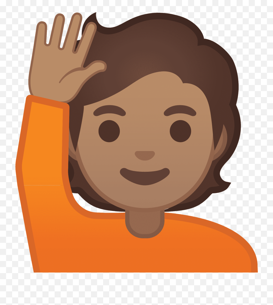 Person Raising Hand Emoji Clipart Free Download Transparent,Raising Hand Clipart