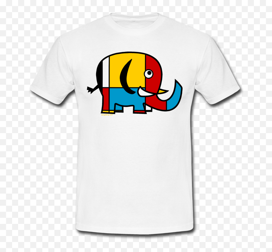 Menu0027s White Elephant T - Shirt From Laughing Lion Design Emoji,Lion Logo Shirt