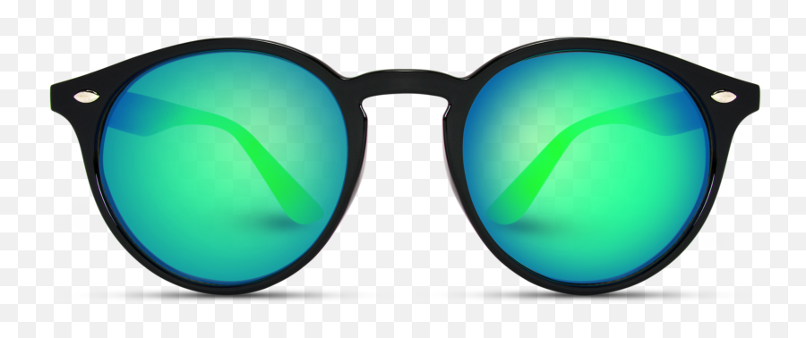 Download Round Classic Retro Frame Sunglasses - Sunglasses Emoji,Transparent Frame Sunglasses