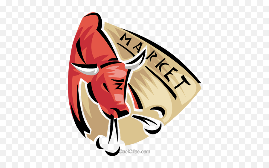 Download Bull Stock Market Royalty Free Vector Clip Art - Stock Market Bull Transparent Emoji,Bull Clipart