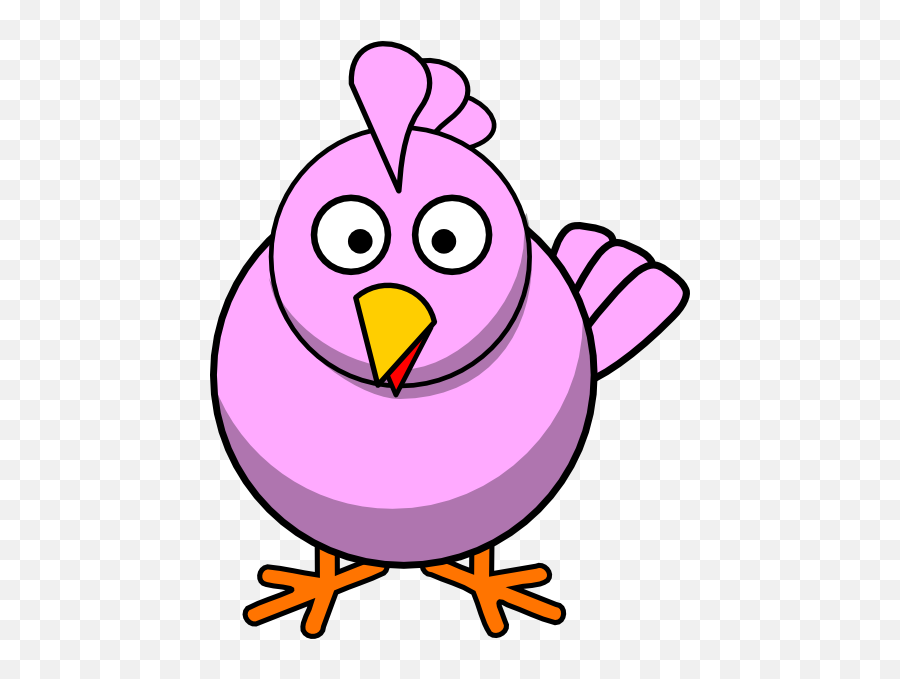 Big Pink Chick Clip Art At Clker - Clipart Chicken Emoji,Chick Clipart
