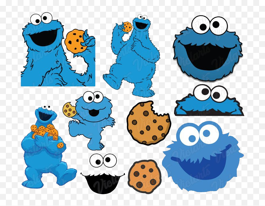 Cookie Monster Download Transparent Png - Vector Cookie Monster Svg Emoji,Monster Png