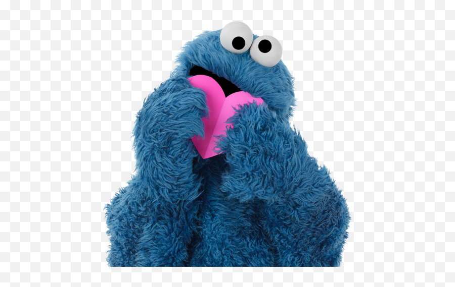 Cookie Monster Wallpaper - Heart Cookie Monster Love Emoji,Cookie Monster Png